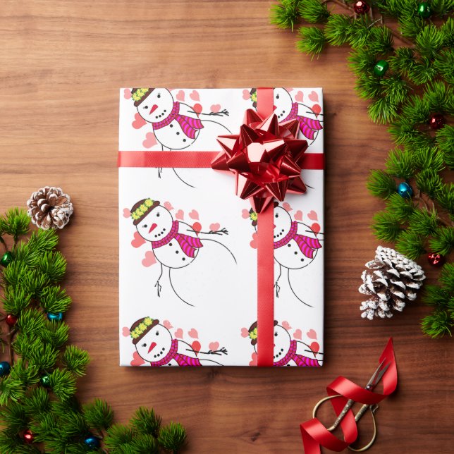 Älskling Snömannen Kärlek Jul Presentpapper (Julgåva)