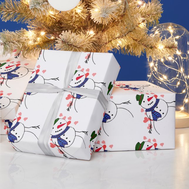 Älskling Snömannen Kärlek   Presentpapper (Helgdagar)