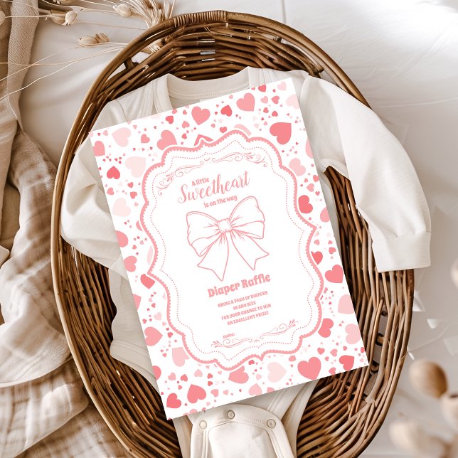 Älskling Valentindagen Baby Diapper Raffle Tilläggskort (Skapare uppladdad)