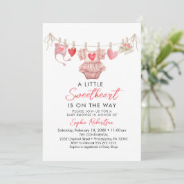 Älskling Valentines babyskor Inbjudningar