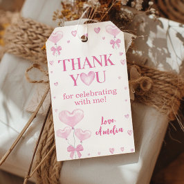 Älskling Valentines födelsedag Tack Presentetikett