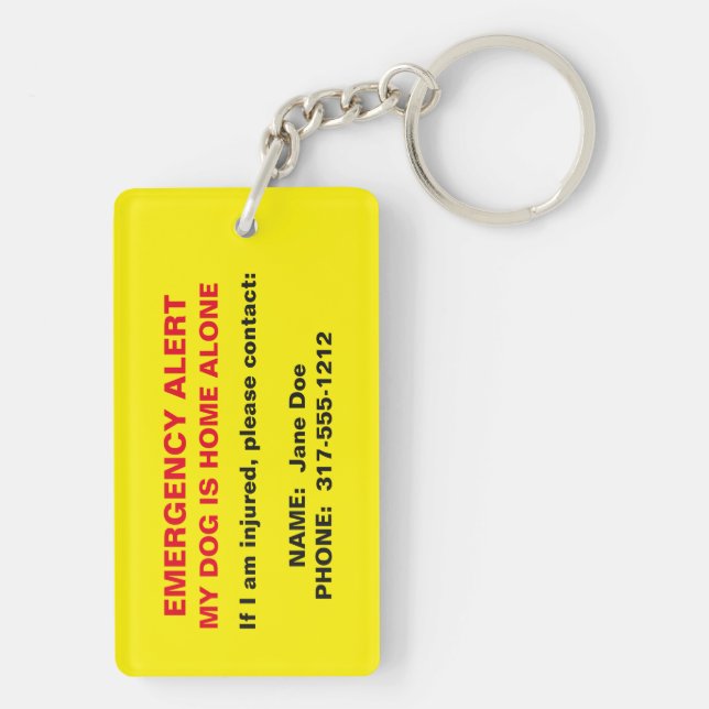 Älsklings- akut vakna Keychain (Baksidan)
