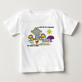 ÄLSKLINGS- DINOSAURSMÅBARN FIN JERSEY T-TRÖJA T-SHIRT