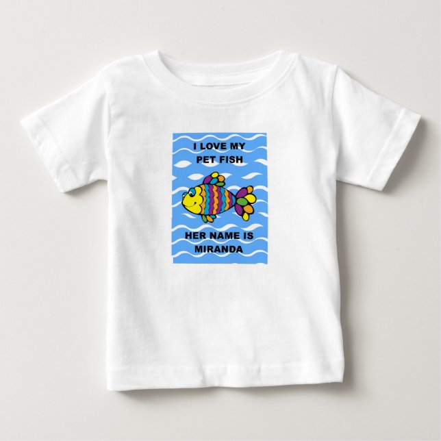 ÄLSKLINGS- FISKSMÅBARN FIN JERSEY T-TRÖJA TEE SHIRT (Framsida)