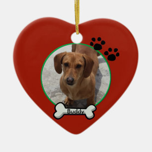 Älsklings- hundprydnad julgransprydnad keramik
