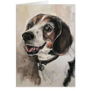 Älsklings- porträtt - Beagle Hälsningskort