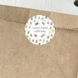 Älsklingsbaggar Barnkalas Runt Klistermärke