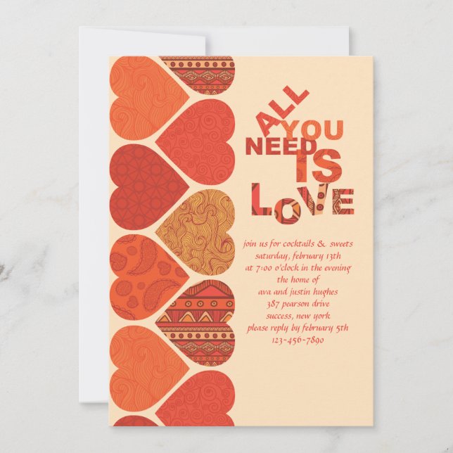 Älsklingvalentininbjudan Inbjudningar (Framsida)