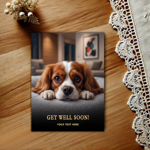 Älskvärd Cavalier King Charles Spaniel Tillfriskna Vykort