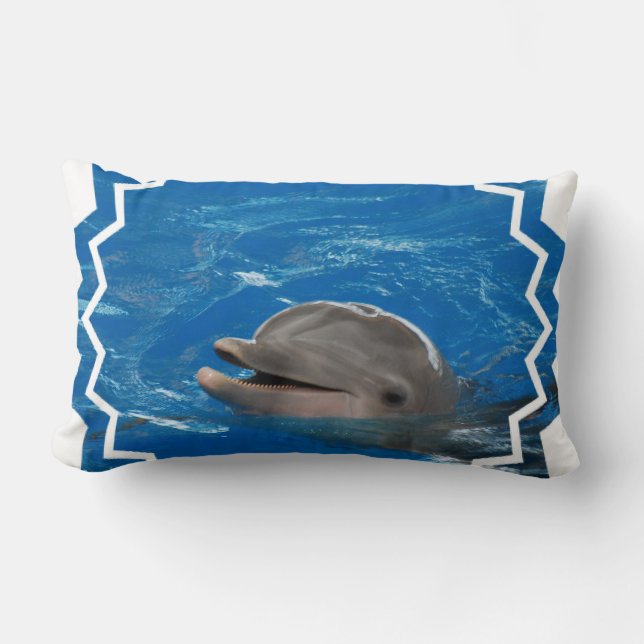 Älskvärd delfin lumbarkudde (Framsida)