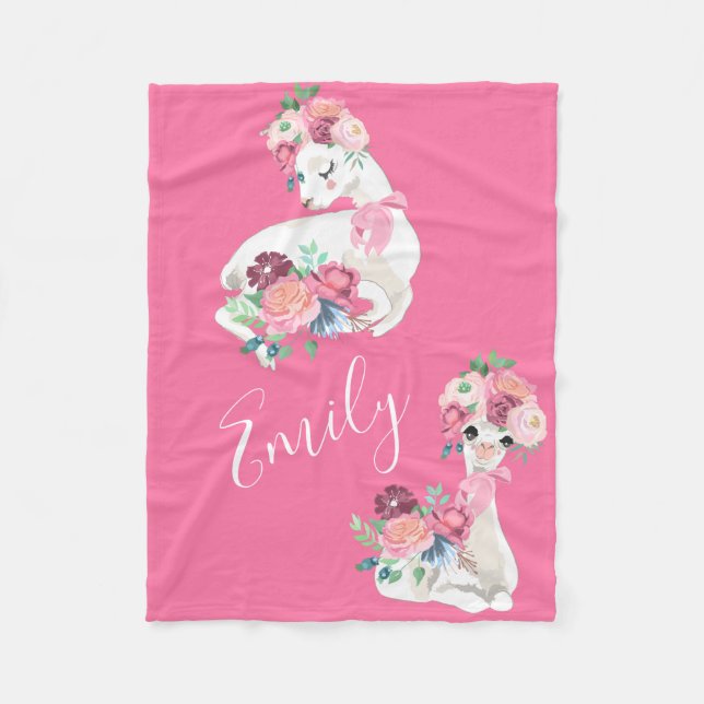 älskvärd filt för llamamönsterull (Framsidan)