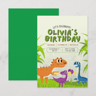 älskvärd födelsedagskort med tecknad film inbjudningar