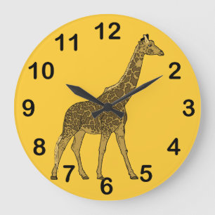 Älskvärd giraff stor klocka