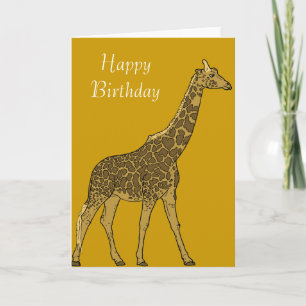 Älskvärd girafffödelsedag kort