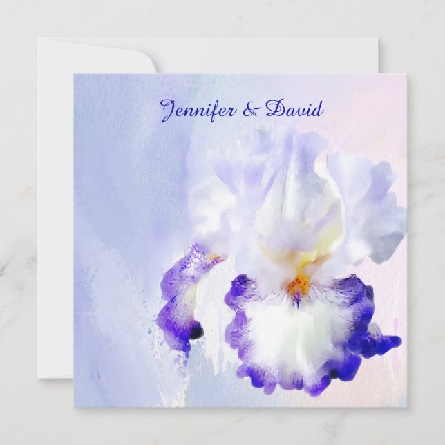 Älskvärd Irisbröllopinbjudan Inbjudningar (Framsida)