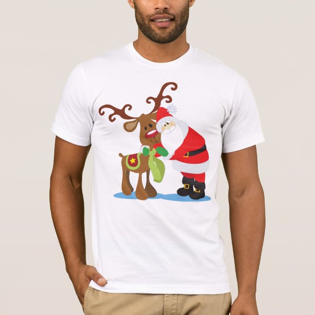 Älskvärd jultomten och skjorta för ren | t shirt (Framsida)