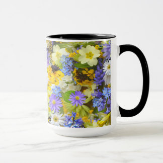 Älskvärd kaffemugg i vår blommordesign