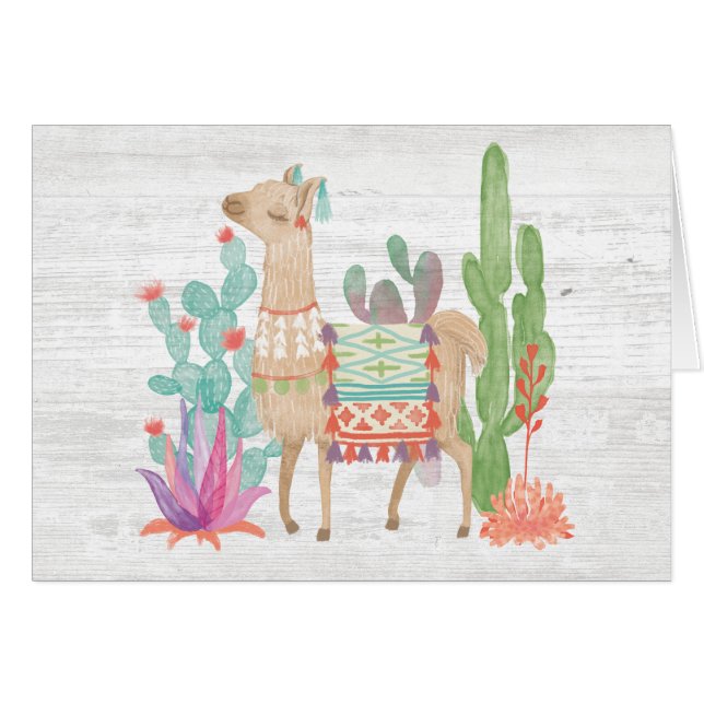 Älskvärd Llamasdropp Hälsningskort (Framsidan Horizontal)