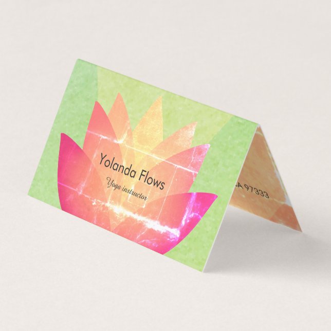 Älskvärd lotusblommablomma visitkort (Framsida)