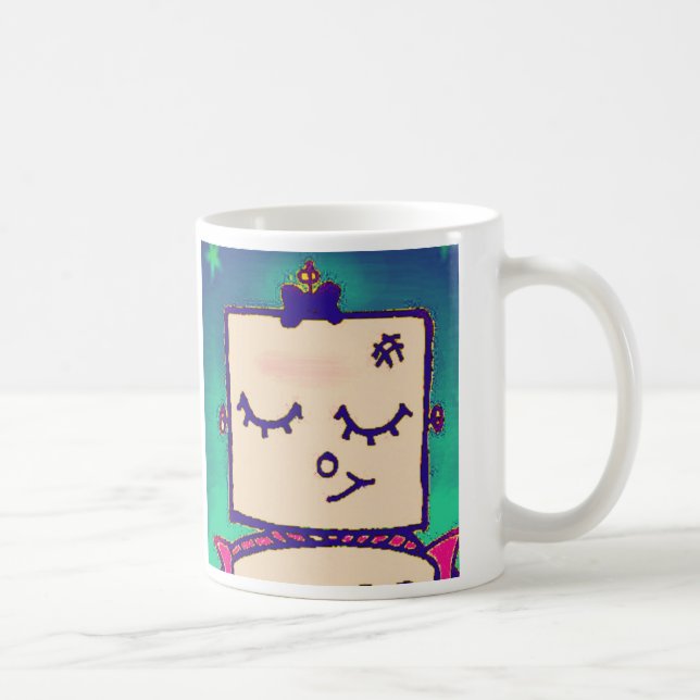 Älskvärd mugg för flickarobotkaffe (Höger)