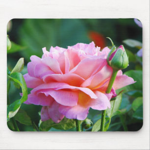 Älskvärd rosa ros Mousepad Musmatta