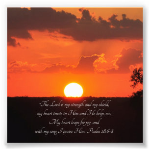 Älskvärd solnedgångPsalm28:6 - tryck för 8