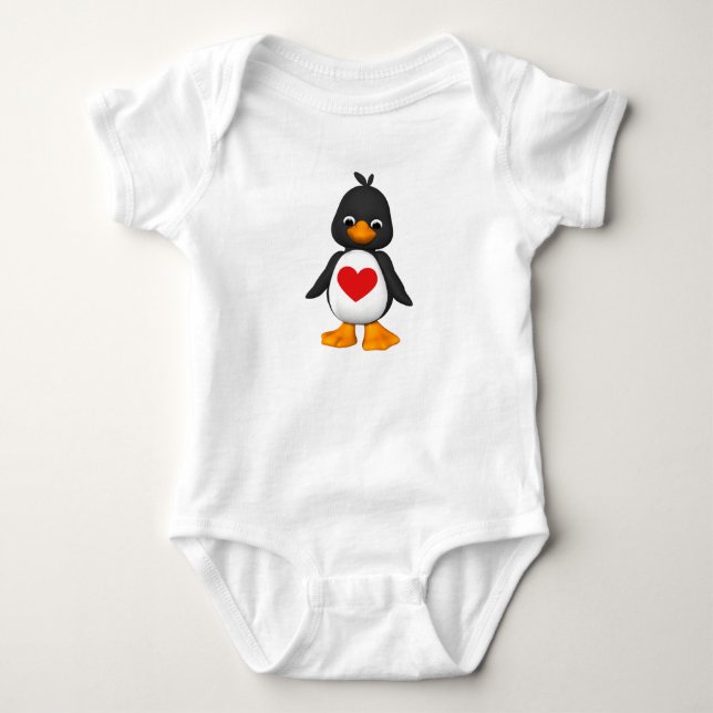 Älskvärd T-tröja för pingvinbabyranka T Shirt (Framsida)