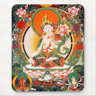 Älskvärd tibetan buddistisk konst musmatta