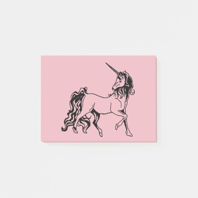 Älskvärd Unicorn Post-it Block (Framsida)