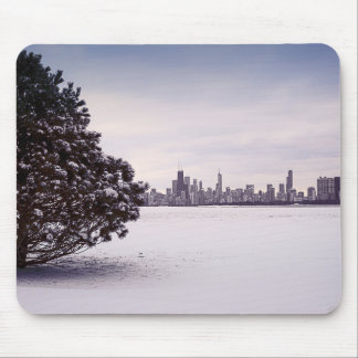 älskvärd vinter Chicago - mousepads Musmatta