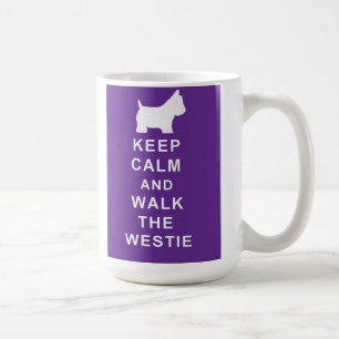 Älskvärd Westie behållalugn går Westie Kaffemugg
