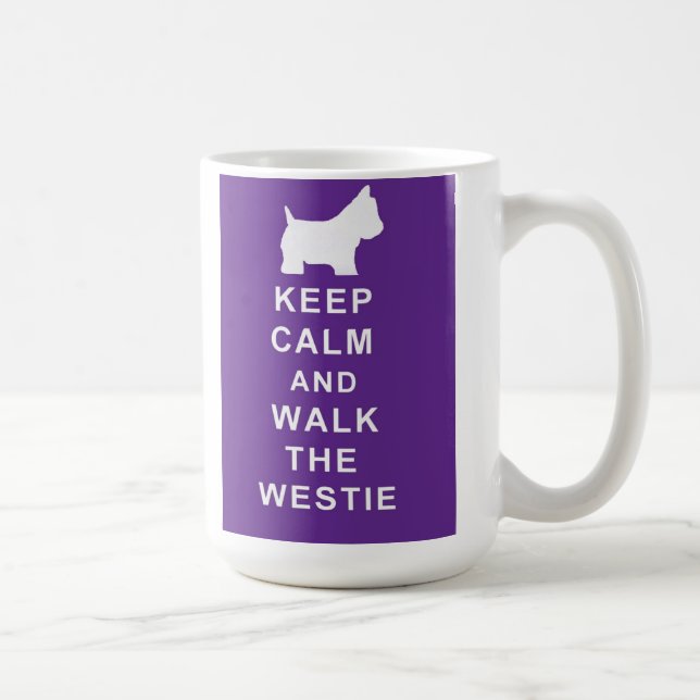 Älskvärd Westie behållalugn går Westie Kaffemugg (Höger)