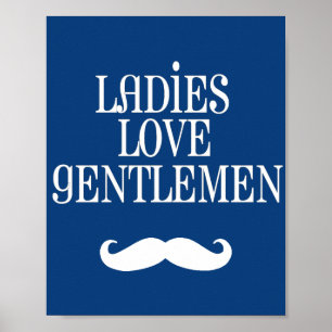 Älskvärda Eleganta Damers Kärlek till Herrar Barnk Poster