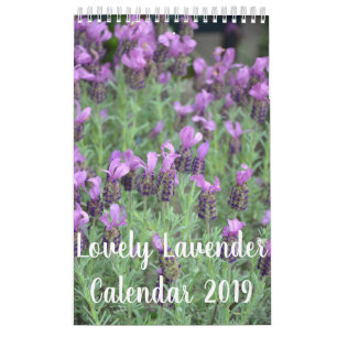 Älskvärda lavendelblommor kalender