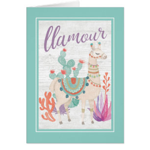 Älskvärda Llamas II Llamour Hälsningskort