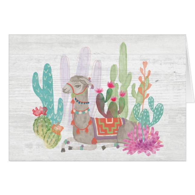 Älskvärda Llamas mig Hälsningskort (Framsidan Horizontal)