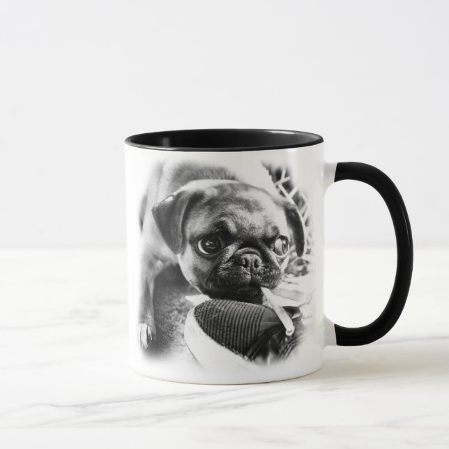 Älskvärda Playfull Mops Mugg (Höger)