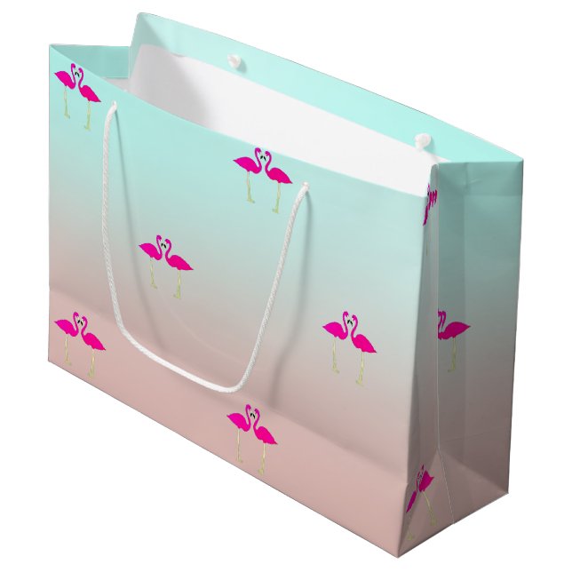 Älskvärda Rosa Flamingos I Kärlek-Personlig (Framsidan Vinklad)