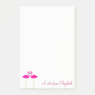 Älskvärda Rosa Flamingos I Kärlek-Personlig Post-it Block
