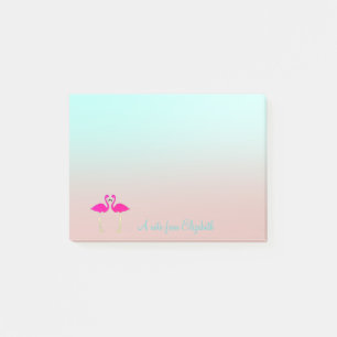 Älskvärda Rosa Flamingos I Kärlek-Personlig Post-it Block