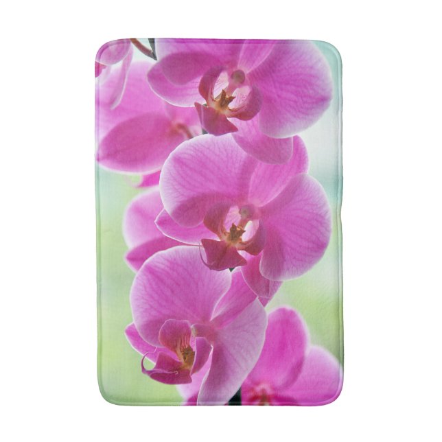 Älskvärda rosa Orchids Badrumsmatta (Framsidan (Vertikal))