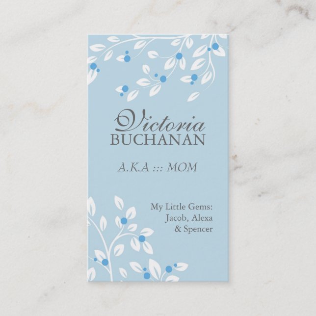 Älskvärt blom- mammakort (Framsida)