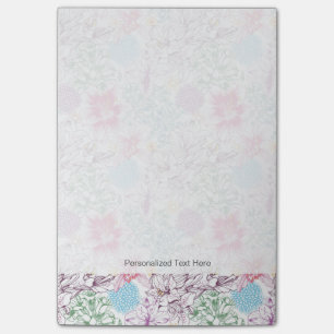 Älskvärt mönster med färgrika blommor post-it block