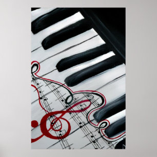 Älskvärt piano poster