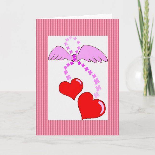 Älskvärt valentinkort helgkort (Framsida)