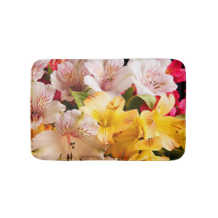 Alstroemeria blommar badmattan badrumsmatta