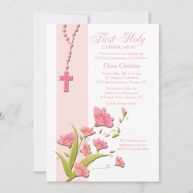 Alstroemeria blommar inbjudan (Framsida)