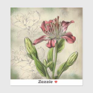 Alstroemeria-blommor Klistermärken