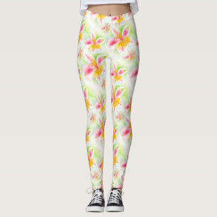 Alstroemeria blomster Peruanisk lilja konst leggin Leggings