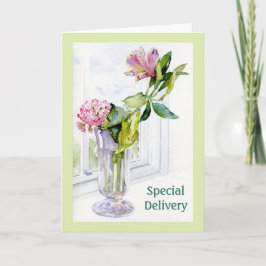 Alstroemeria Flowers 5x7-mappat kort